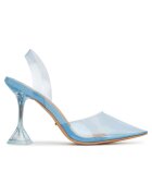 DeeZee Sandale cu toc - ZALHT-02 - albastru - material plastic