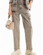 Desigual Blugi cargo drepti - Grej