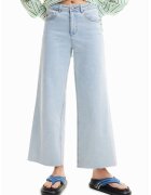 Desigual Blugi crop cu croiala ampla - Albastru deschis