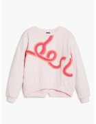 Desigual Bluza asimetrica de trening cu aplicatie pufoasa - Roz pal