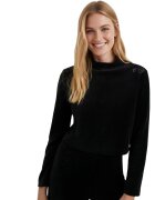 Desigual Bluza crop din velur Andromeda -