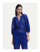 Desigual Bluza dama 25SWBW24 - Poliester reciclat - Albastru - Albastru