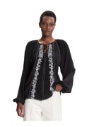 Desigual Bluza dama - viscoza - negru/alb