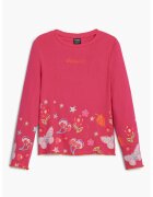 Desigual Bluza din amestec de bumbac cu decolteu la baza gatului - Roz