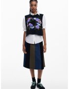 Desigual Camasa cu vesta detasabila - Alb/Negru/Lila