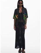 Desigual Camasa lejera Artemisa - Verde/Negru/Portocaliu