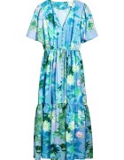 Desigual Camasa stil rochie dama 25SWVW18 - Viscoza/Poliamida - Albastru - Albastru