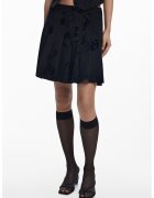 Desigual Fusta cu croiala pe bie si model abstract - Negru