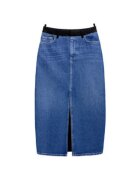 Desigual Fusta dama - albastru inchis - poliester-bumbac-viscoza-elastan - albastru