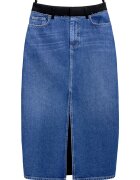 Desigual Fusta denim poliester/bumbac/viscoza/elastan - albastru -