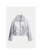 Desigual Geaca dama - 304477270 - Poliester reciclat - Argintiu - Argintiu