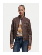 Desigual Geaca din piele dama 25SWEW46 - Poliester reciclat - Maro - Maro