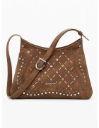 Desigual Geanta crossbody cu perforatii - Maro