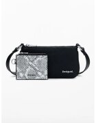Desigual Geanta crossbody de piele ecologica cu portofel detasabil - Negru