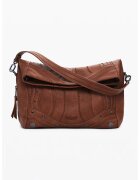 Desigual Geanta crossbody din piele ecologica cu aplicatii cu tinte - Maro scortisoara