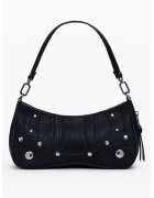 Desigual Geanta crossbody din piele ecologica cu detalii cu aspect metalizat - Negru