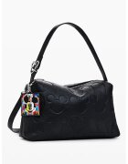 Desigual Geanta crossbody din piele ecologica cu logo Mickey Mouse - Negru