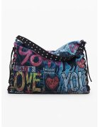 Desigual Geanta cu model si bareta de umar - Multicolor