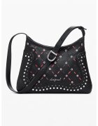 Desigual Geanta din piele ecologica cu bareta de umar si anouri metalice - Negru