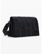 Desigual Geanta din piele ecologica cu bareta de umar si clapa Yoko - Negru