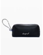 Desigual Geanta plic din piele ecologica cu logo - Negru