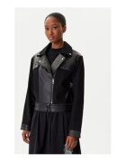 Desigual Jacheta dama - neagra - piele ecologica - Negru