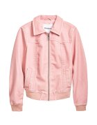 Desigual Jacheta din piele ecologica cu buzunare oblice - Roz pastel