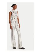 Desigual Pantaloni Dama - poliester - ecru -