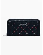Desigual Portofel de piele ecologica cu fermoar - Negru
