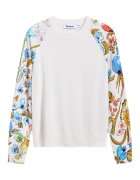 Desigual Pulover dama 25SWJF31 - Viscoza/Poliamida - XL INTL - Alb