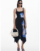 Desigual Rochie asimetrica cu decolteu patrat adanc - Negru