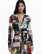 Desigual Rochie-camasa cu model - Multicolor