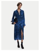 Desigual Rochie camasa dama albastru - fabricata din material de calitate