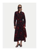 Desigual Rochie camasa Dama - Negru - Rosu - 100% poliester
