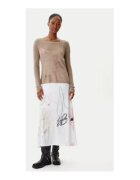 Desigual Rochie casual Dama - Alb - poliester - elastan -
