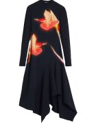 Desigual Rochie casual Dama - Negru - bumbac - elastan