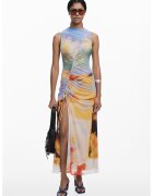 Desigual Rochie cu imprimeu si model drapat - Multicolor