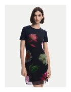 Desigual Rochie dama 25SWVK14 - Poliester/Bumbac - Negru