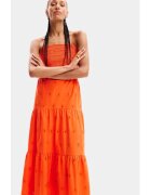 Desigual Rochie dama - 76534 - Portocaliu - Bumbac