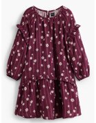 Desigual Rochie de bumbac cu model floral - Violet tyrian