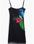 Desigual Rochie de plaja cu imprimeu - Verde/Negru/Albastru