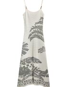 Desigual Rochie de vara dama 25SWVF11 - Viscoza/Poliamida - Bej - Bej