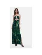 Desigual Rochie de vara dama 25SWVK55 - Viscoza/Elastan - Verde - Verde