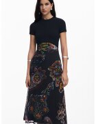 Desigual Rochie evazata cu model grafic - Rosu/Negru/Albastru