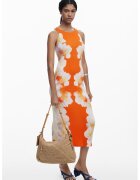 Desigual Rochie fara maneci cu imprimeu floral - Alb/Portocaliu