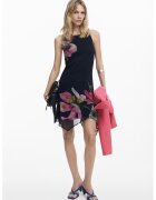 Desigual Rochie fara maneci cu model floral - Negru/Roz