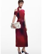 Desigual Rochie lunga asimetrica si drapata - Visiniu