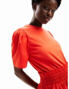 Desigual Rochie midi cu buzunare laterale - Portocaliu mandarina