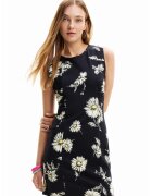 Desigual Rochie mini cu model floral - Alb/Negru/Galben