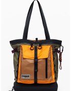 Desigual Rucsac convertibil cu aspect contrastant - Portocaliu pal/Kaki